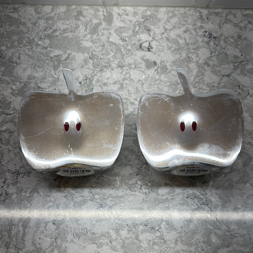 Silver Apple Bookends - Picture 5 of 6